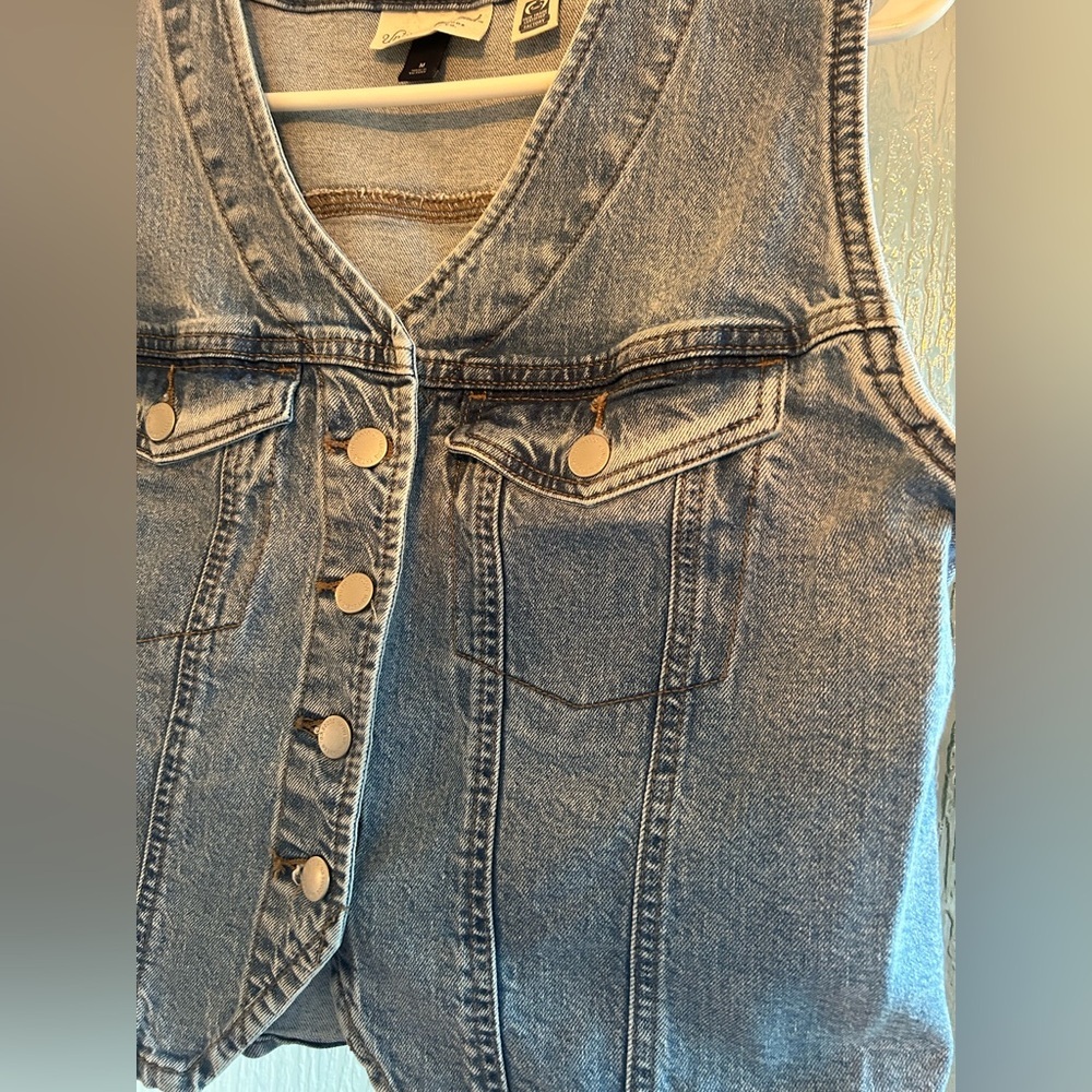 Universal Thread Light Blue Denim Vest (Target) - Picture 3 of 6